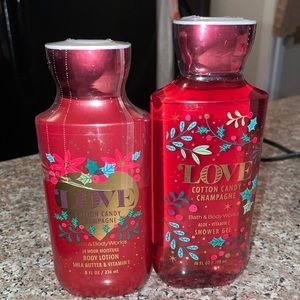 NEW Bath and Body Works Cotton Candy Champagne Lotion and Shower Gel